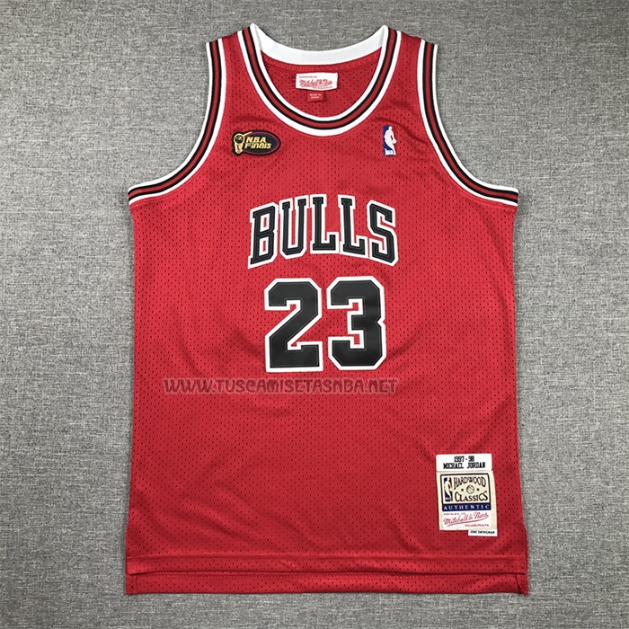 Camiseta Michael Jordan NO 23 Nino Chicago Bulls Mitchell & Ness 1997-98 NBA Finals Rojo